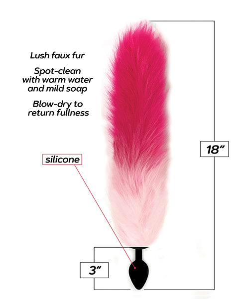 Foxy Fox Tail Silicone Butt Plug - Multiple Colors