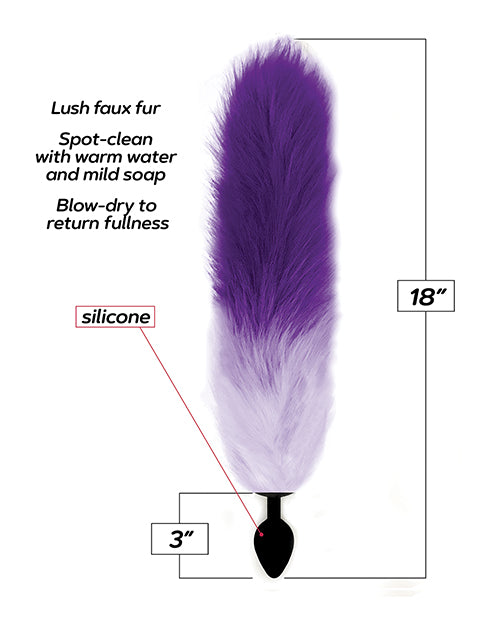 Foxy Fox Tail Silicone Butt Plug - Multiple Colors