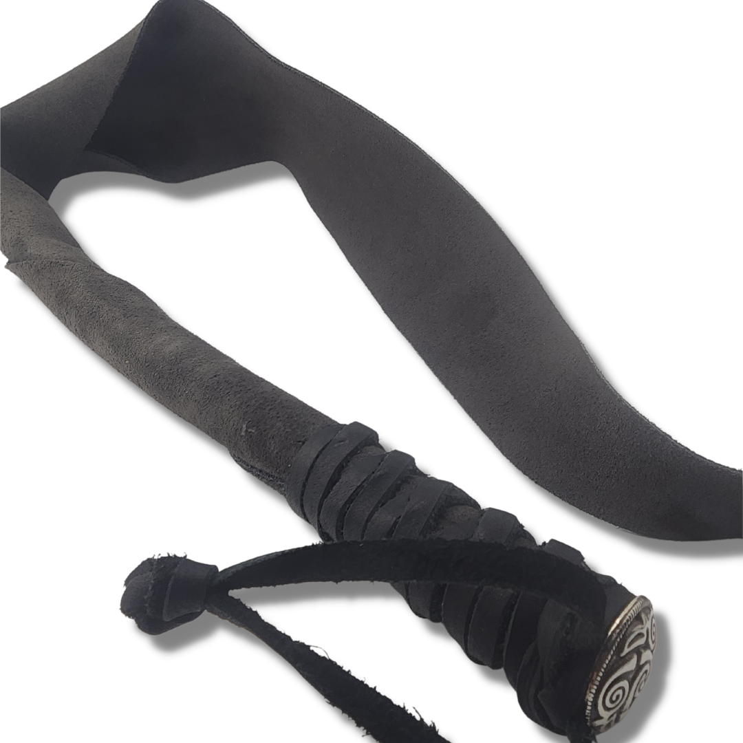 Handmade Dragon Tail- grey w/ black handle